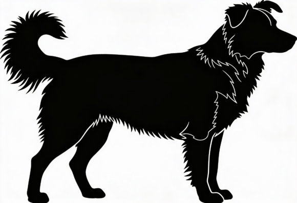 Black Dog Silhouette Vector Art Review
