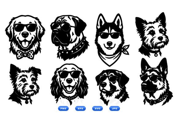 Cool Dog Portraits Clipart Review