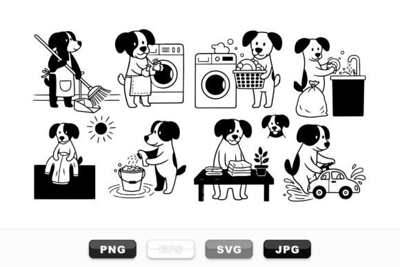 Cute Dog Laundry Chores Set Review