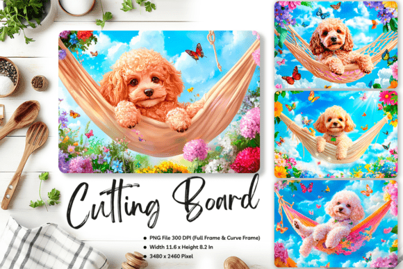 Dog Cutting Board Animal Glass Board
