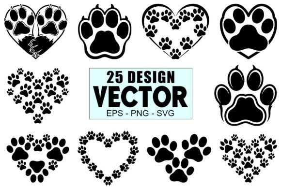 Dog Paw Heart Vector Bundle Review