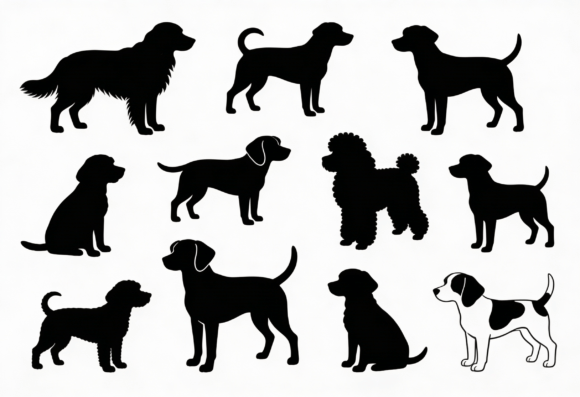 Dog Silhouettes Vector Graphics Review