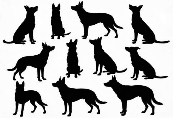 Embroidery Design Review: Dog Silhouettes Vector Pack Multiple