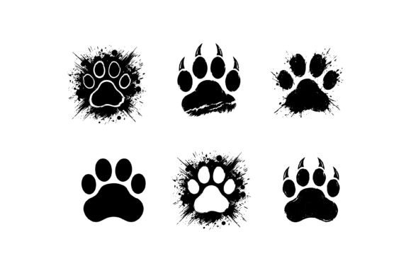 Grunge Animal Paw Print Icon Review