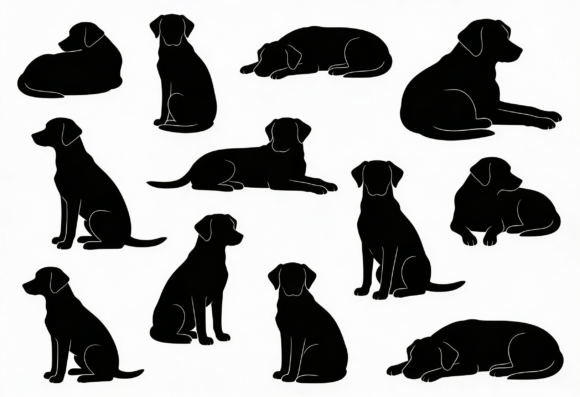Labrador Dog Silhouette Clipart Bundle Review