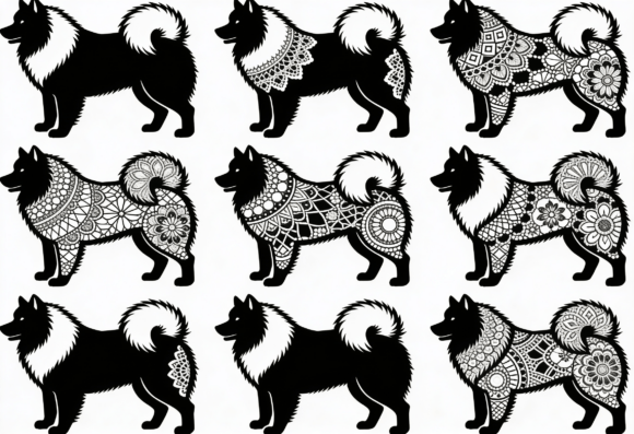 Mandala Dog Silhouette Clipart Review