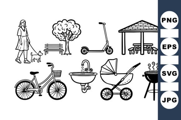 Outdoor Picnic Clipart Set Review for Embroidery Projects