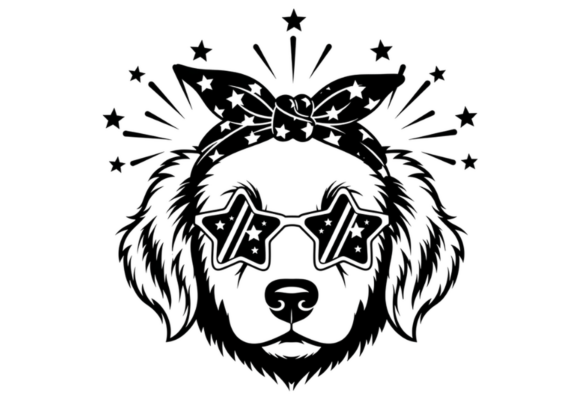 Patriotic Dog Bandana Star Sunglasses Design Review