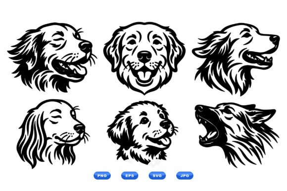Playful Dog Head Clipart Set Review