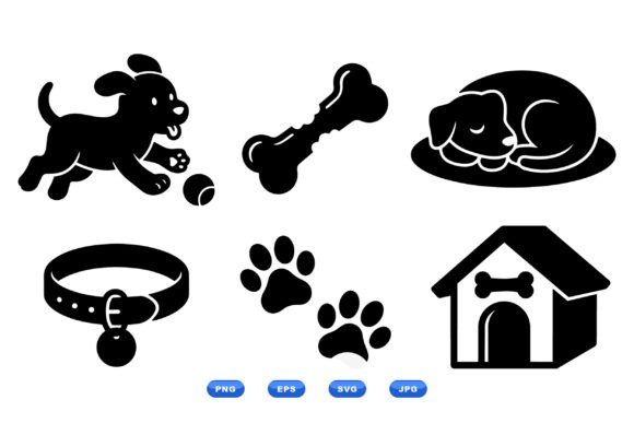 Playful Dog Icon Clipart Set Review
