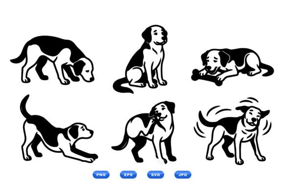 Playful Dog Silhouette Clipart Review